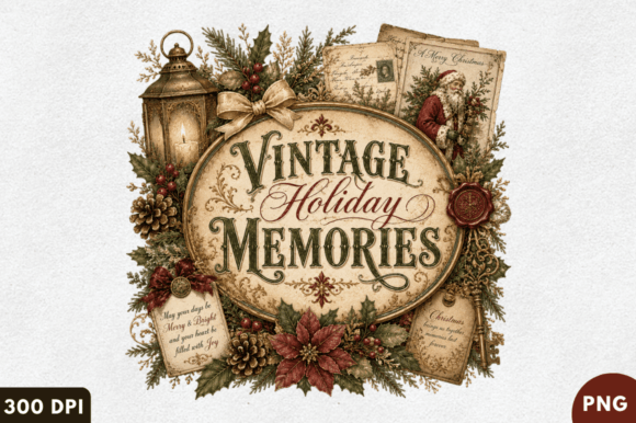 Download Vintage Holiday Memories Rustic Christma - Vintage holiday Collection